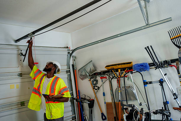 Professional Garage Door Panel Replacement technician working in Howards Grove, WI